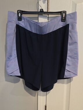 TekGear Two-Tone Navy and Lavender Athletic Shorts